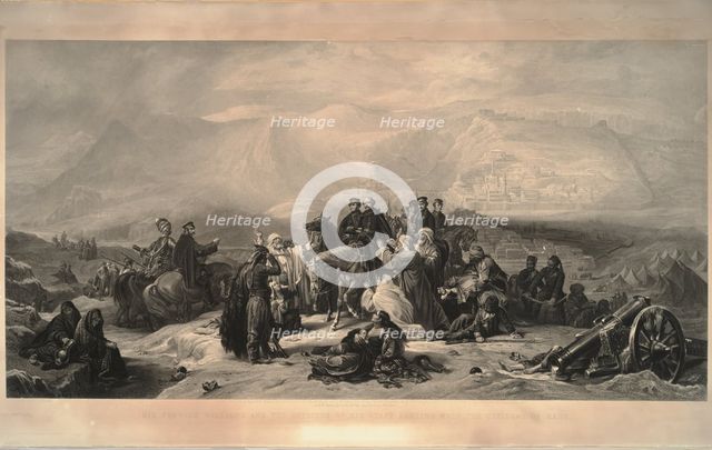 The defence of Kars. Sir Fenwick Williams and the officers of his staff parting with the citizens of Artist: Barker, Thomas Jones (1815-1882)