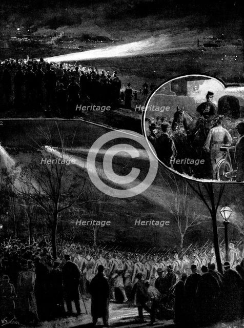 The Defence of London: the Great Night March of the Guards and Volunteers, 1898. Creator: Unknown.
