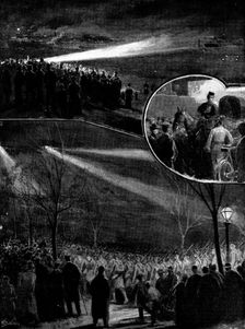 The Defence of London: the Great Night March of the Guards and Volunteers, 1898. Creator: Unknown