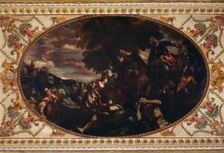 The Defence of Scutari painting on the ceiling of the gallery of Chiswick House, London. Artist: Historic England Staff Photographer