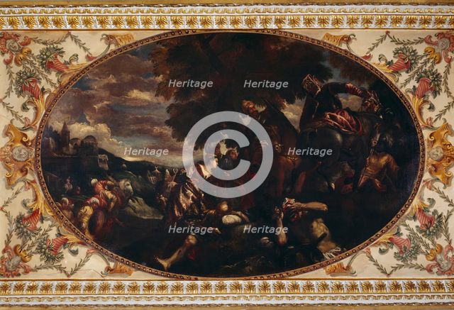 'The Defence of Scutari', painting on the ceiling of the gallery of Chiswick House, London. Artist: Historic England Staff Photographer.