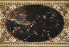 The Defence of Scutari painting on the ceiling of the gallery of Chiswick House, London. Artist: Historic England Staff Photographer