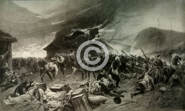 'The Defence of Rorke's Drift, 22nd to 23rd January 1879', 1900. Creator: Alphonse de Neuville.