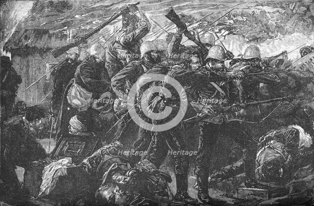 'The Defence of Rorke's Drift', c1880. Artist: Unknown.