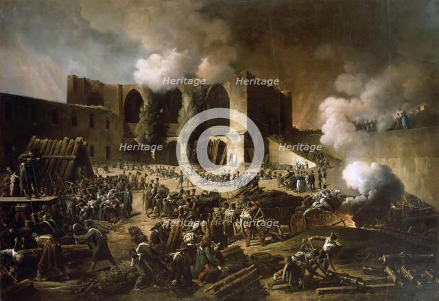 The defence of the castle of Burgos in october 1812. Artist: Heim, François-Joseph (1787-1865)
