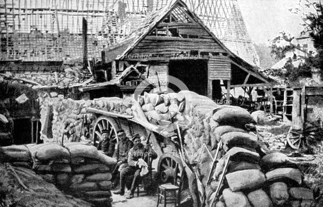 The defences of Carency, France, 1915. Artist: Unknown