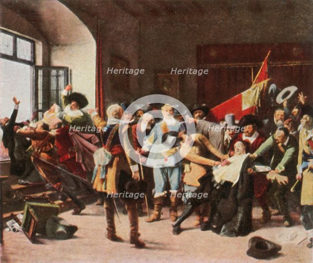 The Defenestration of Prague, 23 May 1618, (1936). Creator: Unknown.