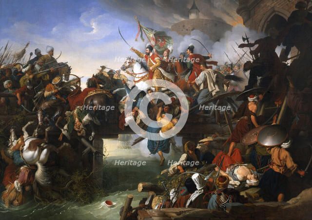 The Defense of Sziget against the Turks by Nicholas Zrinsky, 1825. Creator: Krafft, Johann Peter (1780-1856).