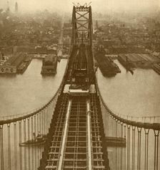 The Delaware River Suspension Bridge c1930. Creator: Unknown