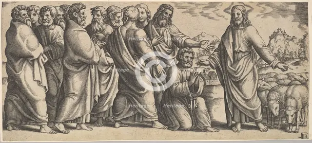 The Delivery of the Keys to Peter. Creator: Master of the Die.