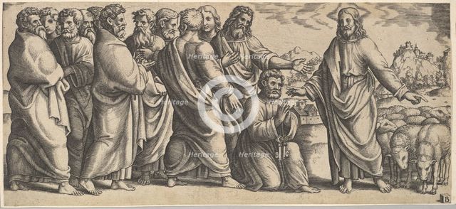 The Delivery of the Keys to Peter. Creator: Master of the Die.