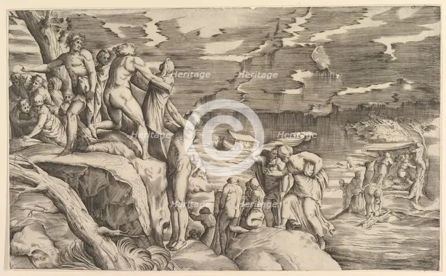 The Deluge. Creator: Attributed to Monogrammist 9 (Italian).