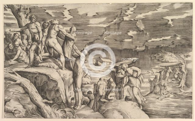 The Deluge. Creator: Attributed to Monogrammist 9 (Italian).