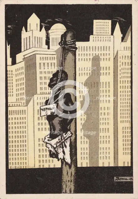 The Democracy of Mr. Lynch , End 1930s. Creator: Deni (Denisov), Viktor Nikolaevich (1893-1946).