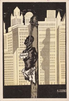 The Democracy of Mr. Lynch , End 1930s. Creator: Deni (Denisov), Viktor Nikolaevich (1893-1946)