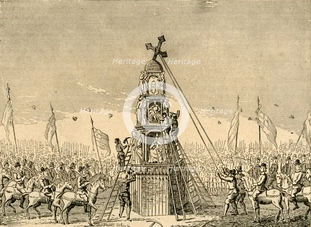 'The Demolition of Cheapside Cross', (1643), 1897. Creator: Unknown.