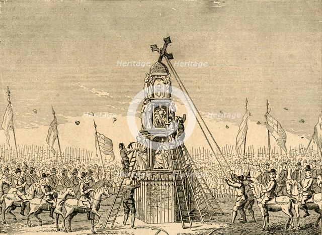 'The Demolition of Cheapside Cross', (1643), 1897. Creator: Unknown.