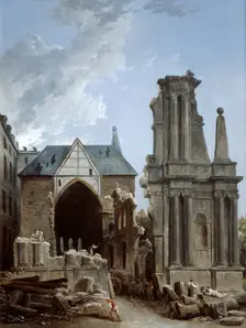 The demolition of the Church of the Feuillants 1805. Artist: Hubert Robert