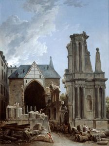 The demolition of the Church of the Feuillants 1805. Artist: Hubert Robert