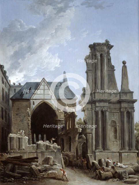 'The demolition of the Church of the Feuillants', 1805. Artist: Hubert Robert