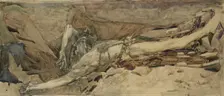 The Demon downcast, 1901. Artist: Vrubel, Mikhail Alexandrovich (1856-1910)