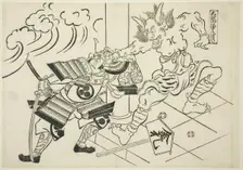 The Demon Shutendoji of Mount Oe (Oeyama Shutendoji), from the series "Famous..., c. 1705/06. Creator: Okumura Masanobu
