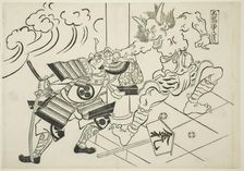 The Demon Shutendoji of Mount Oe (Oeyama Shutendoji), from the series "Famous..., c. 1705/06. Creator: Okumura Masanobu