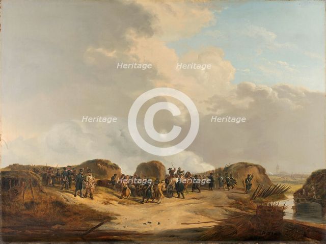 The Demilune constructed at the Siege of Naarden, April 1814, 1814-1815. Creator: Pieter Gerardus van Os.