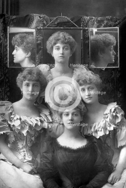 The Dene sisters, 1893.Artist: W&D Downey