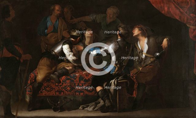 The Denial of Saint Peter, c. 1640. Creator: Cavallino, Bernardo (1616-1656).