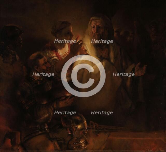 The Denial of St Peter, 1660. Creator: Rembrandt Harmensz van Rijn.