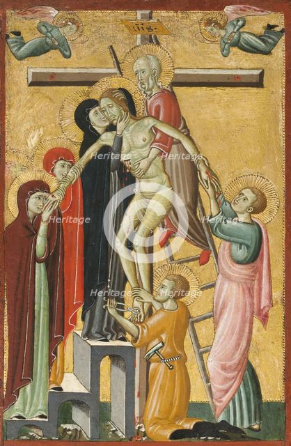 The Descent from the Cross, 1300. Creator: Master of Forli.