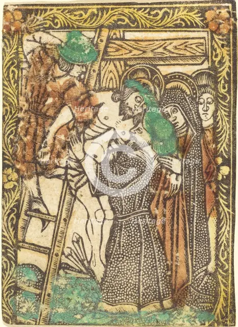 The Descent from the Cross, 1460/1480. Creator: Master of the Borders with the Four Fathers of the Church.