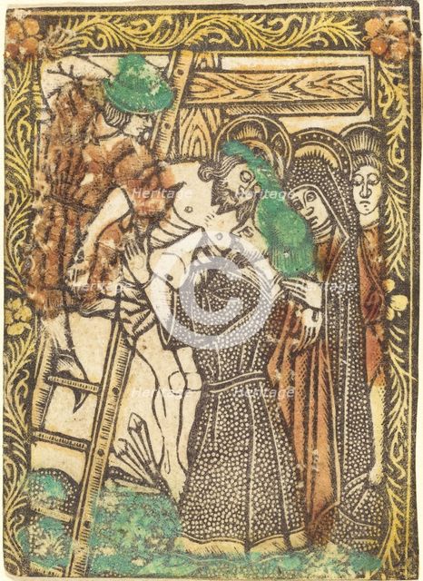 The Descent from the Cross, 1460/1480. Creator: Master of the Borders with the Four Fathers of the Church.