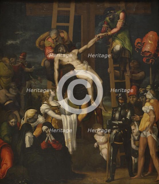 The Descent from the Cross, 1547. Artist: Machuca, Pedro (c. 1490-1550)