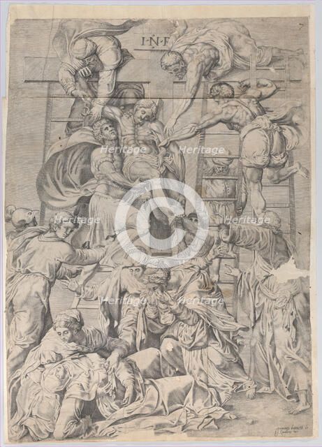The Descent from the Cross, 1550-1600. Creator: Giovanni Battista Cavalieri.