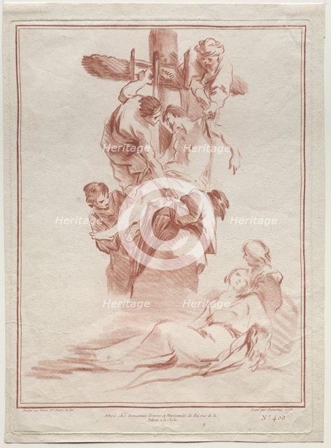 The Descent from the Cross, 1773. Creator: Gilles Demarteau (French, 1722-1776).