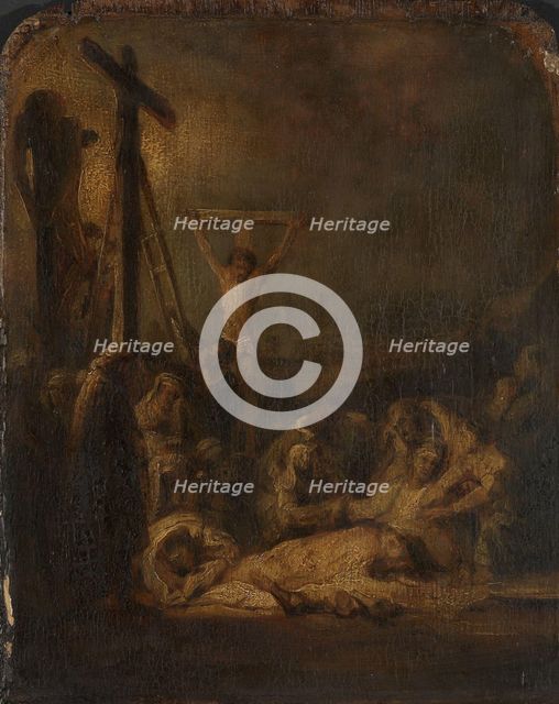 The Descent from the Cross, copy after Rembrandt, probably 18th century. Creator: Unknown.