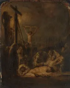 The Descent from the Cross, copy after Rembrandt, probably 18th century. Creator: Unknown