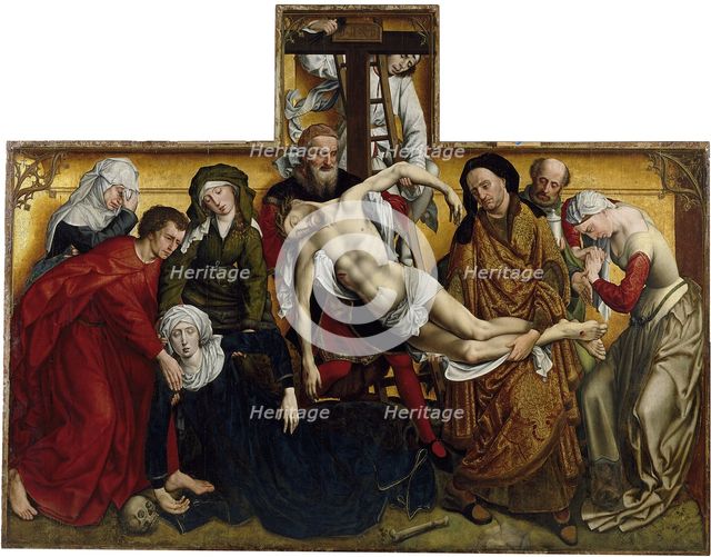 The Descent from the Cross, ca 1435. Artist: Weyden, Rogier, van der (ca. 1399-1464)