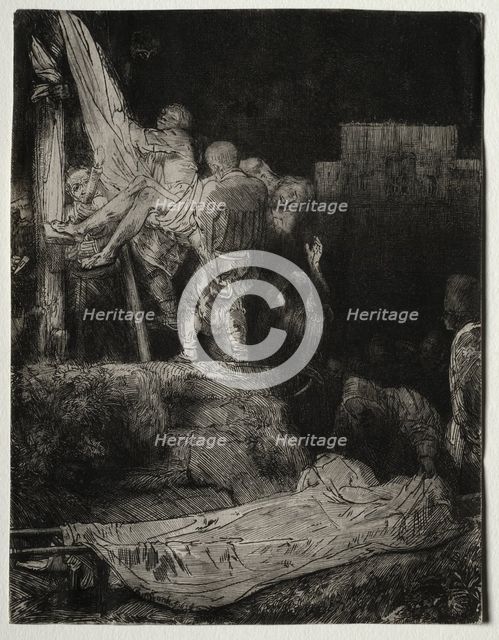 The Descent from the Cross by Torchlight, 1654. Creator: Rembrandt van Rijn (Dutch, 1606-1669).