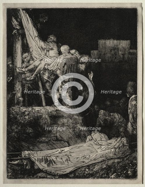 The Descent from the Cross by Torchlight, 1654. Creator: Rembrandt van Rijn (Dutch, 1606-1669).
