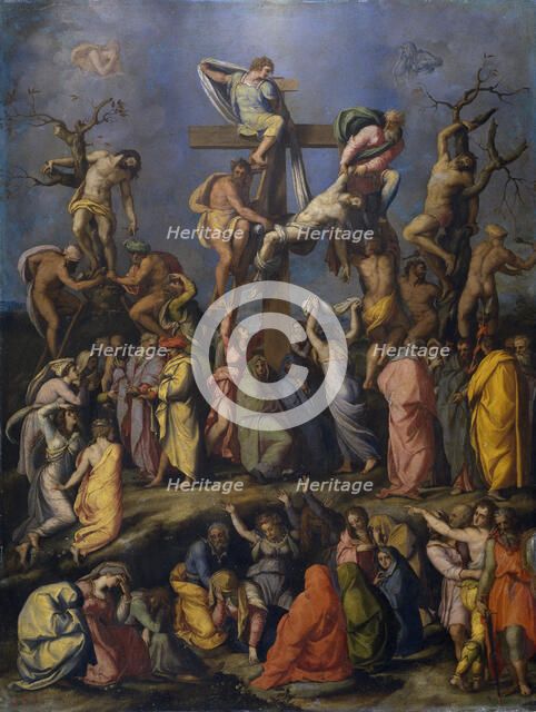 The Descent from the Cross, c. 1560. Artist: Allori, Alessandro (1535-1607)