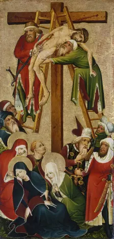 The Descent from the Cross (recto), 1420. Creator: Anon