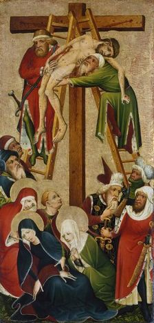 The Descent from the Cross (recto), 1420. Creator: Anon