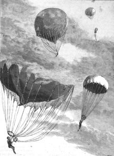 'The Descent from a Balloon at the Alexandra Palace 1888. Creator: Unknown