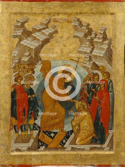 The Descent into Hell, 1497. Artist: Russian icon  