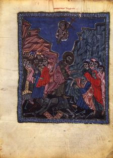 The Descent into Hell (Manuscript illumination from the Matenadaran Gospel), 1232