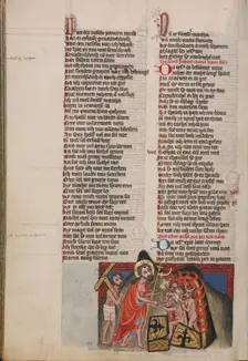 The Descent into Limbo; Weltchronik, about 1400-1410. Creator: Unknown