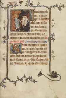 The Descent into Limbo; Bute Psalter, text and illumination about 1330. Creator: Atelier of the Passion Master